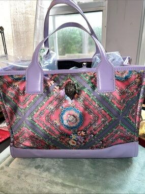 Kurt Geiger lavender and pink floral handbag NWOTS